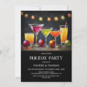 Invitation Fête de cocktails de vacances (Devant)