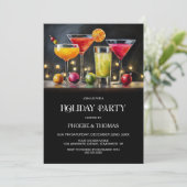 Invitation Fête de cocktails de vacances (Debout devant)