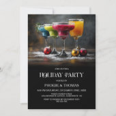 Invitation Fête de cocktails de vacances (Devant)