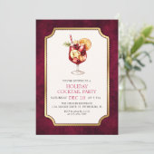 Invitation Fête de cocktails des Fêtes (Debout devant)