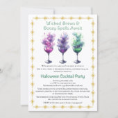 Invitation Fête de cocktails d'Halloween (Devant)