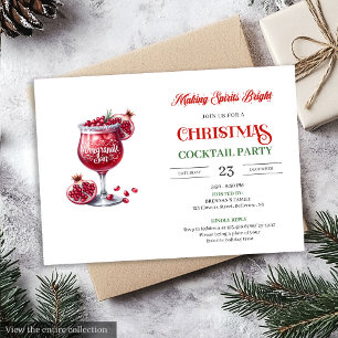 Invitation Fête de cocktails festifs imprimables de style de