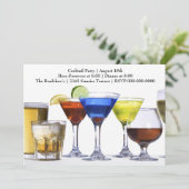Invitation Fête de cocktails modernes (Debout devant)