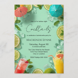 Invitation Fête de cocktails sur le thème de la plage des boi