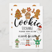 Invitation fête de collecte de fonds pour l'échange de biscui (Devant / Derrière)