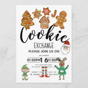 Invitation fête de collecte de fonds pour l'échange de biscui