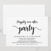 Invitation Fête de conte de fée, épouse rustique moderne (Devant / Derrière)