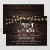 Invitation Fête de conte de fée, Guirlande lumineuse, Fugue a (Devant / Derrière)