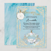 Invitation Fête de conte de fées de Cendrillon glamour (Devant / Derrière)