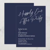 Invitation Fête de conte de fées Élégance Moderne Bleu Marine (Devant / Derrière)