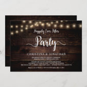 Invitation Fête de conte de fées,  Guirlande lumineuse  Fugue (Devant / Derrière)