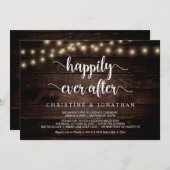 Invitation Fête de conte de fées, Guirlande lumineuse, Fuite  (Devant / Derrière)