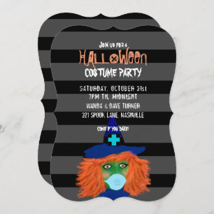 Invitation Fête de costume adulte Halloween moderne