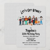 Invitation Fête de costume d'anniversaire Éffrayant personnal (Devant / Derrière)