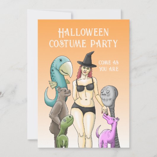 Invitation Fête de Costume d'Halloween (Devant)
