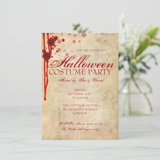 Invitation Fête de costume d'Halloween (Debout devant)
