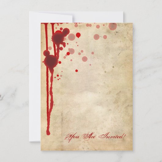 Invitation Fête de costume d'Halloween (Dos)