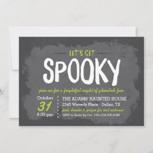Invitation Fête de Costume d'Halloween Effrayante