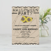 Invitation Fête de costume d'Halloween en papier pour maman K (Debout devant)