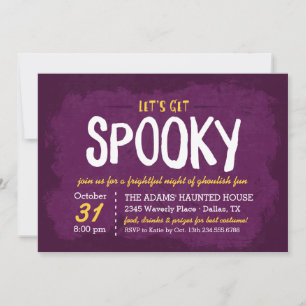 Invitation Fête de Costume d'Halloween Épouvantable