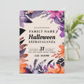Invitation Fête de costume d'Halloween florale enchantée (Debout devant)