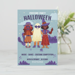 Invitation fête de costume d'Halloween, nuit d'Halloween