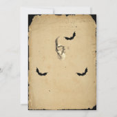 Invitation Fête de costume d'Halloween squelette éffrayant (Dos)