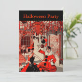 Invitation Fête de Costume d'Halloween Vintage (Debout devant)