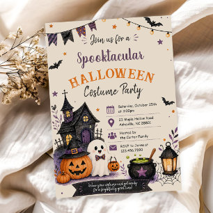 Invitation Fête de costume effrayante Halloween