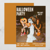 Invitation Fête de Costume Halloween, Halloween Vintage Modif (Devant / Derrière)