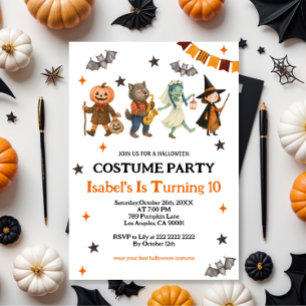 Invitation Fête de costume Spooktacular Editable Halloween