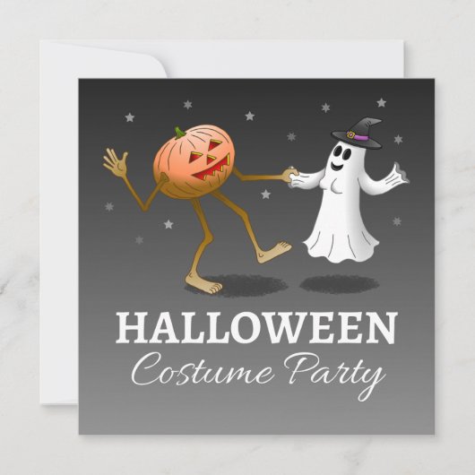 Invitation Fête de costumes d'Halloween (Devant)