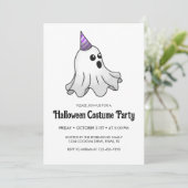 Invitation Fête de costumes d'Halloween avec des fantômes (Debout devant)