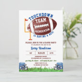 Invitation Fête de couche de football (Debout devant)