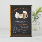 Invitation Fête de couche et de bière avant la naissance de b (Debout devant)