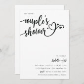 Invitation Fête de Couple Cœurs (Devant / Derrière)