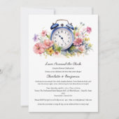 Invitation Fête de couples autour de l'aquarelle florale à tr (Devant)