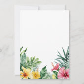 Invitation Fête de couples de fleurs tropicales à l'aquarelle (Dos)