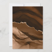 Invitation Fête de couples en aquarelle Desert Gold Agate (Dos)