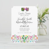 Invitation Fête de couples Fiesta Art populaire Fleurs (Debout devant)