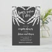 Invitation Fête de couples Halloween avant que je fasse Dos (Debout devant)