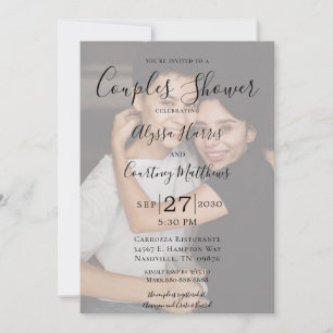 Invitation Fête de couples LGBTQ moderne avec 3 photos