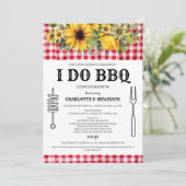 Invitation Fête de couples Rustique I DO BBQ (Debout devant)