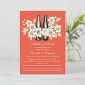 Invitation Fête de couples Unique Bulles et Boissons (Debout devant)