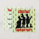 Invitation Fête de covoiturage des caroleurs de Noël victorie (Devant / Derrière)