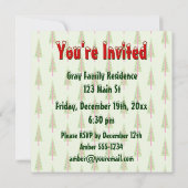 Invitation Fête de covoiturage des caroleurs de Noël victorie (Dos)