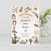 Invitation Fête de cow-boy du rodéo Wild West (Debout devant)