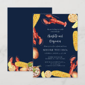Invitation Fête de crabe avant mes fiançailles (Devant / Derrière)