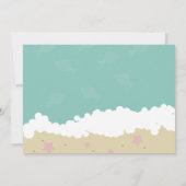 Invitation Fête de Crabe Blanc Bouillir Sable Océa (Dos)