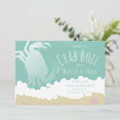 Invitation Fête de Crabe Blanc sur la Plage avec V (Debout devant)